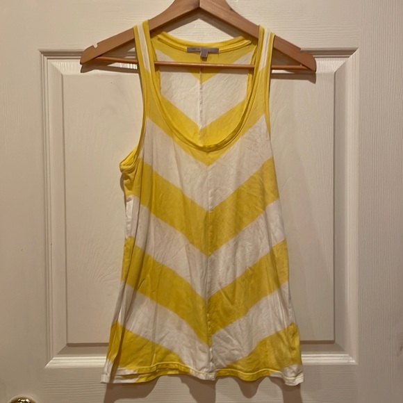 Gap Chevron Yellow Stripe Tank Top - Picture 1 of 5